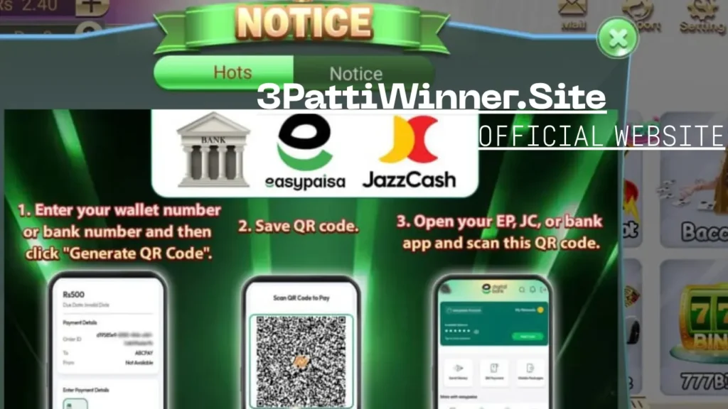 3 Patti Winner Deposit Process